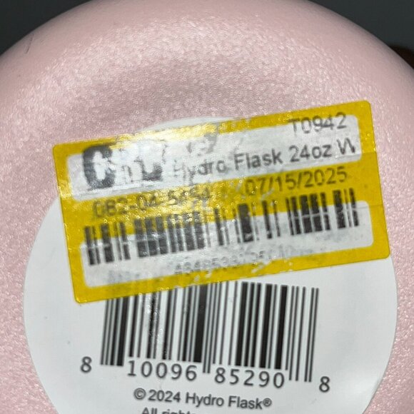 Hydro Flask Wide Mouth Flex Straw Bottle 24 oz in Trillium Pink - Picture 5 of 5